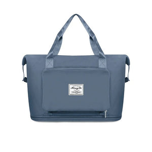 Travel Bag | Foldable, Expandable | Shoe Compartment, Luggage Attachable