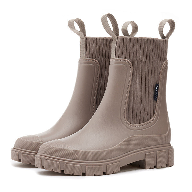 Women waterproof wellies anti-slip rain boots in multiple colours