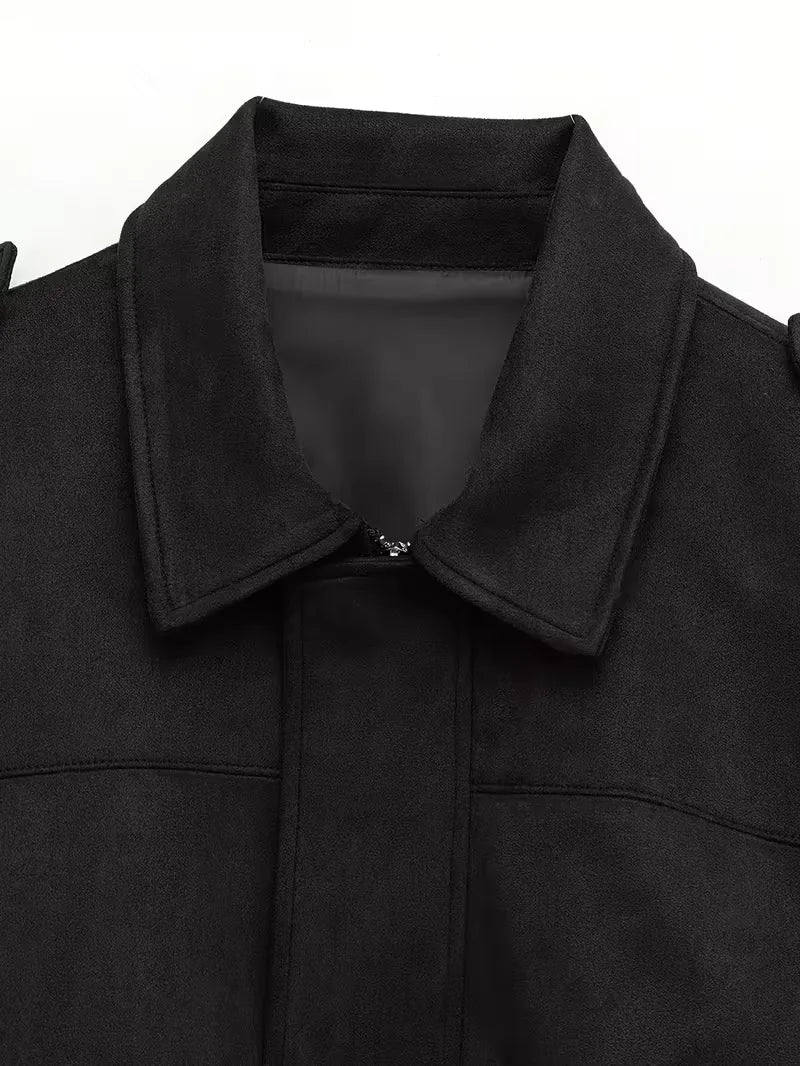 Oversized Bomber Jacket Women | Black, Apricot | Casual Streetwear