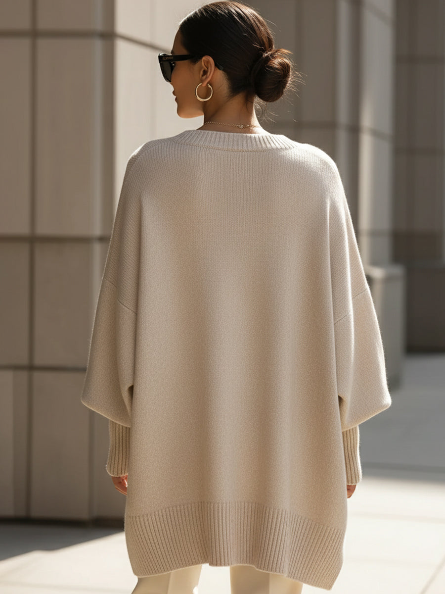 Oversized Knit Poncho Sweater | Women's, Cozy, Warm | Casual Style
