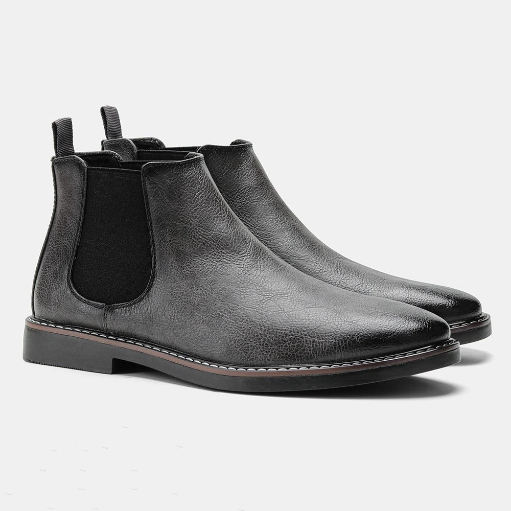 Men's Waterproof Chelsea Boots - Elastic Sides - Slip Resistant