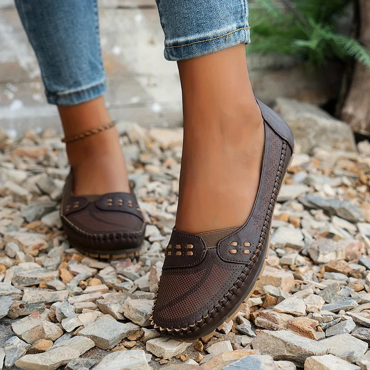 Women's Loafers | Perforated Slip-On, Comfort Breathable