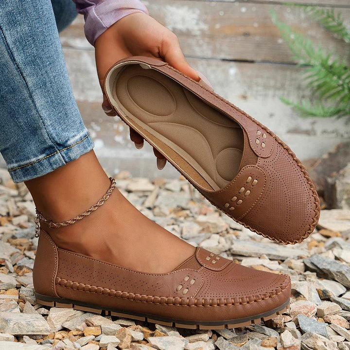 Women's Loafers | Perforated Slip-On, Comfort Breathable