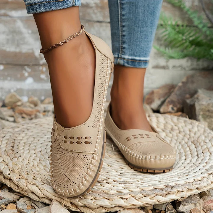 Women's Loafers | Perforated Slip-On, Comfort Breathable