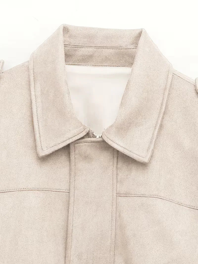 Oversized Bomber Jacket Women | Black, Apricot | Casual Streetwear