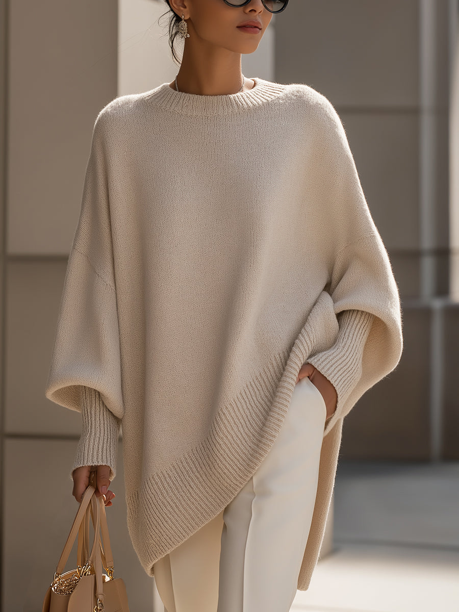 Oversized Knit Poncho Sweater | Women's, Cozy, Warm | Casual Style