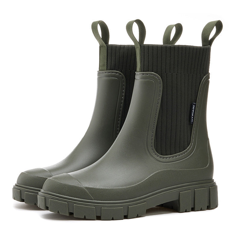 Women waterproof wellies anti-slip rain boots in multiple colours