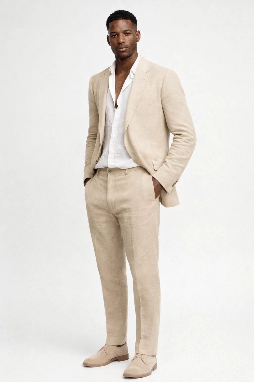 Men's Two-Piece Suit | Regular Fit, Round Neck | Tailored