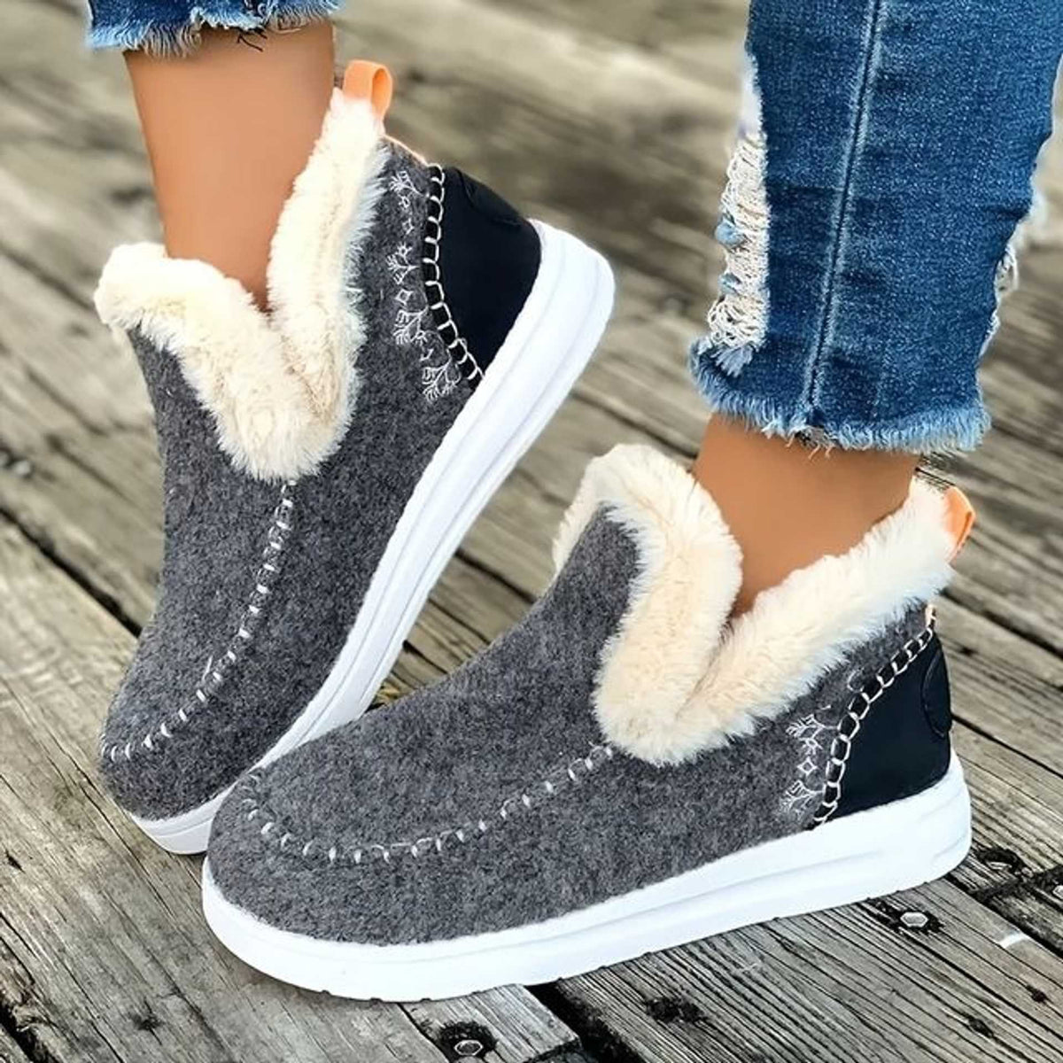 Sheepskin Boots | Women's Orthopedic Style, Fleece Lined | Slip On, Warm