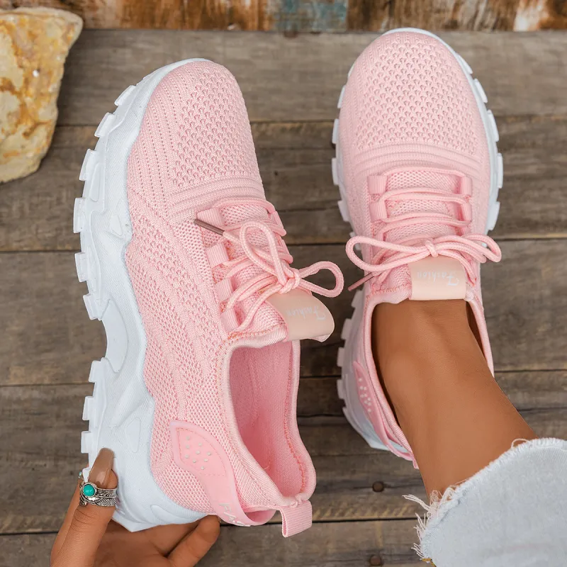 Orthopedic comfort sneakers lightweight breathable knit upper cushioned sole