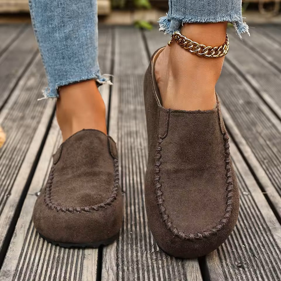 Women cushioned walking shoes lightweight breathable slip-on casual