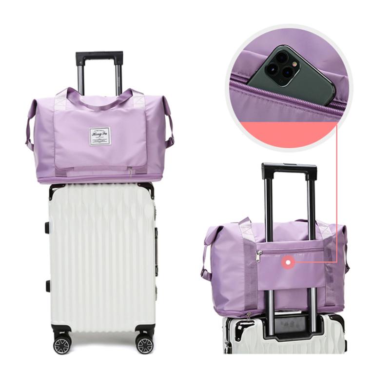 Travel Bag | Foldable, Expandable | Shoe Compartment, Luggage Attachable