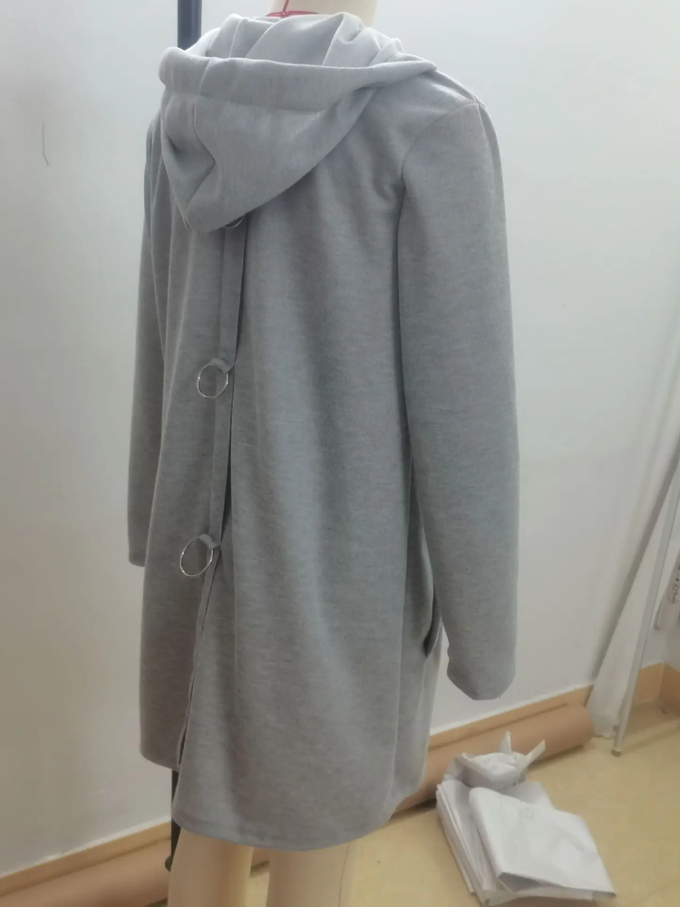 Women's Knit Cardigan | Hooded, Button Closure | Elegant