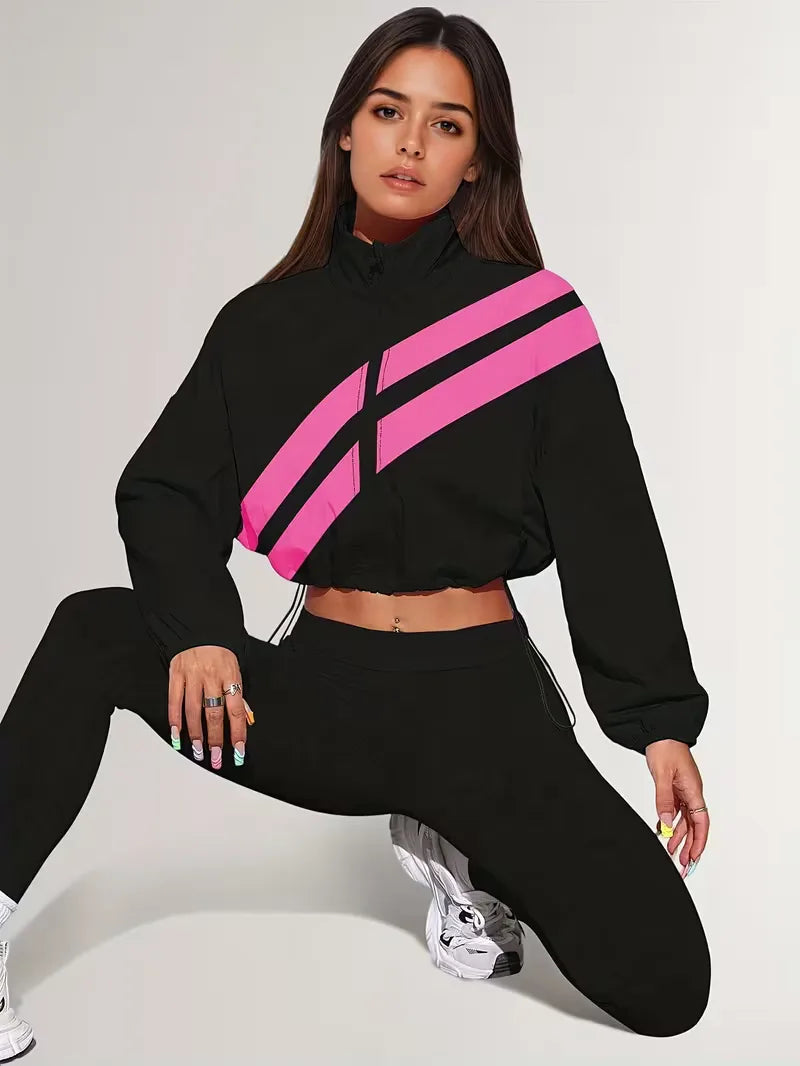 Women's Track Jacket | Oversized Streetwear, Light Blue