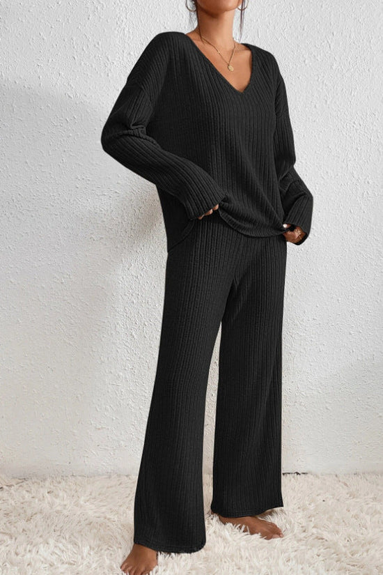 Loungewear Set | Women Ribbed Two Piece Set | Cozy Soft