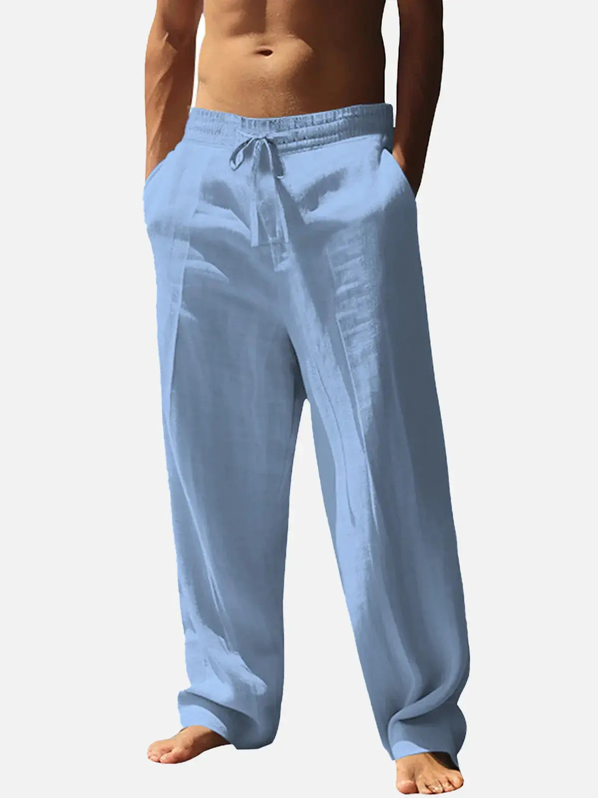 Men's Linen Pants | Relaxed Fit, Elastic Waist | Breathable