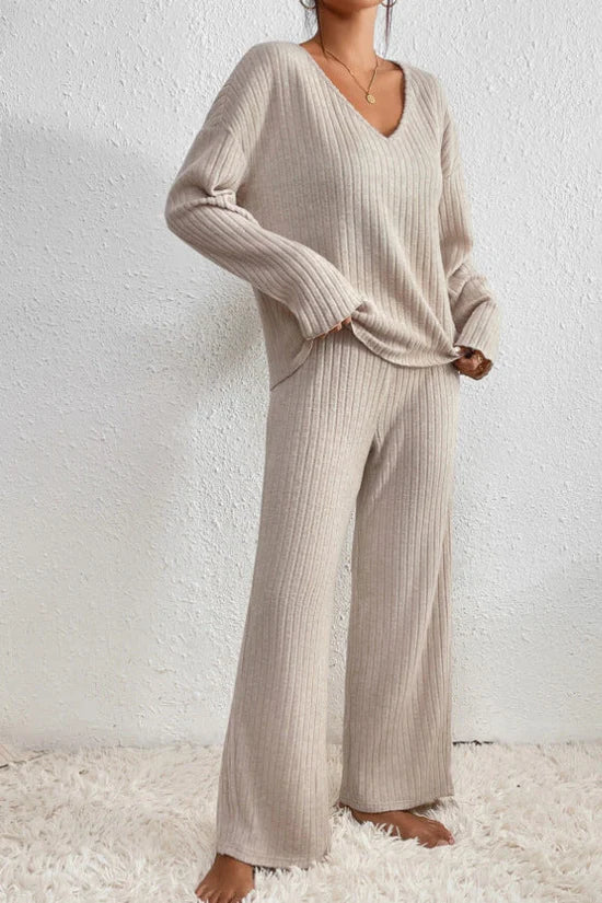 Loungewear Set | Women Ribbed Two Piece Set | Cozy Soft