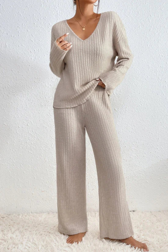 Loungewear Set | Women Ribbed Two Piece Set | Cozy Soft