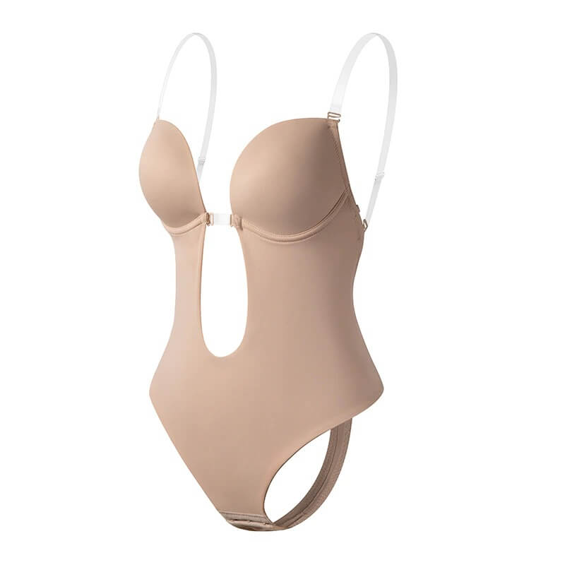 Women's backless body shaper bra with seamless fit and support