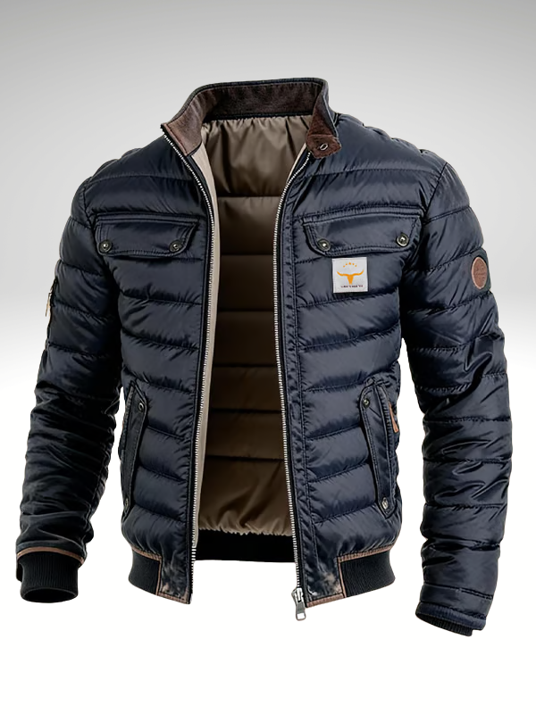 Quilted Jacket | Zip Up, High Neck | Lightweight Warmth