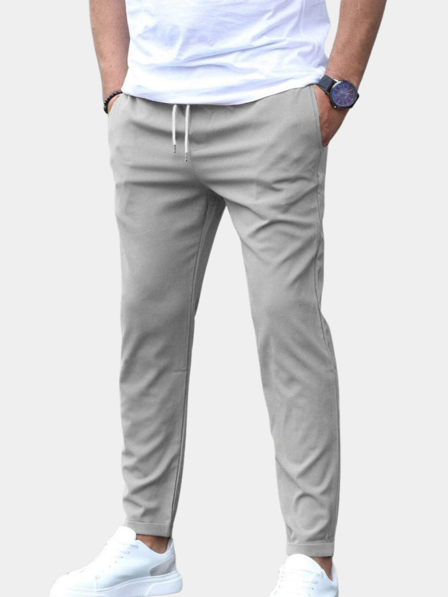 Men stretch tapered pants crease resistant in multiple colours