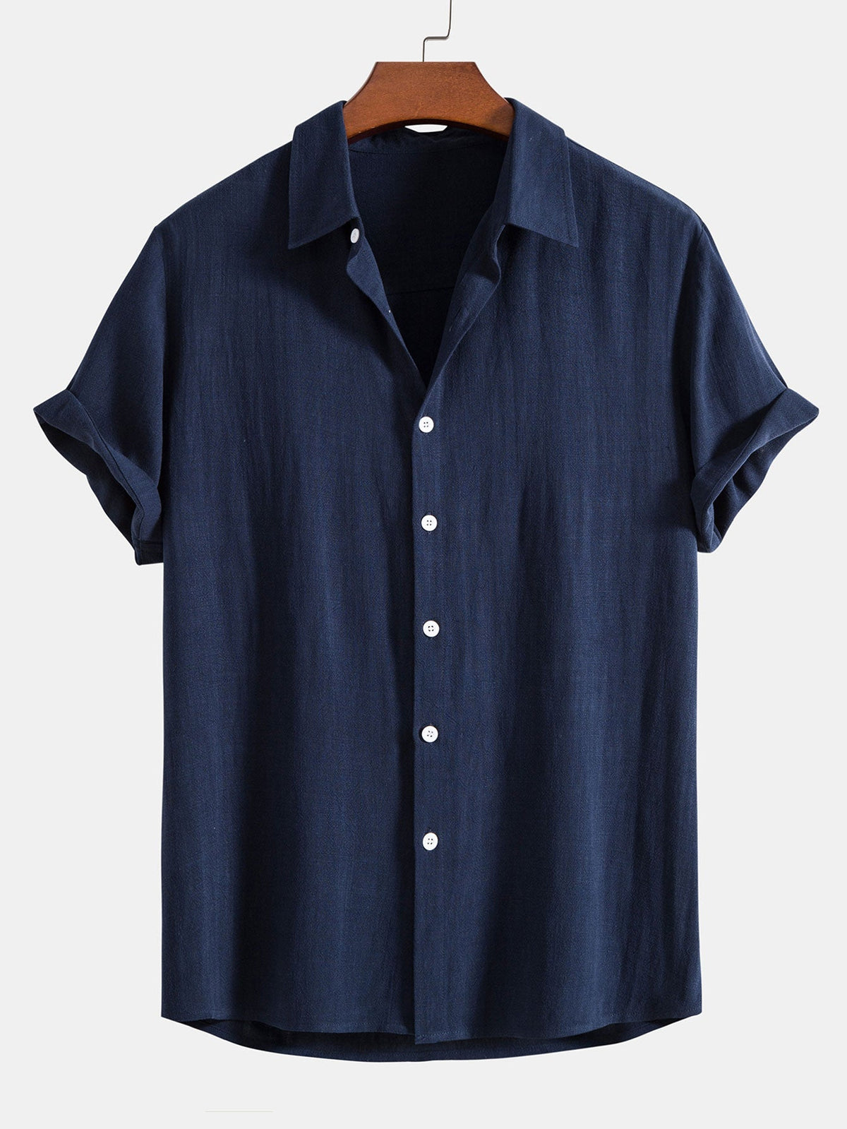Men's Two-Piece Set | Button Shirt & Shorts with Drawstring