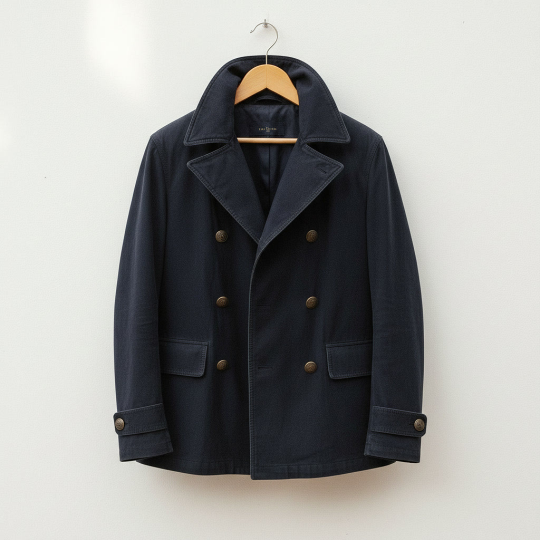 Men's Wool Blend Jacket | Double Breasted, Warm | Large Sizes