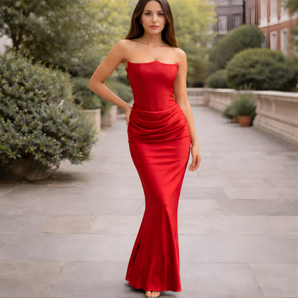 Maxi Dress Ceremony Elegant Satin