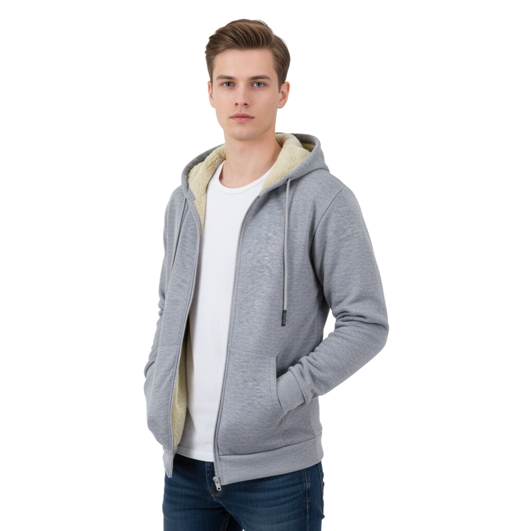 Men's Fleece Vest | Sherpa, Hooded Design | Windproof, Full Zip Front