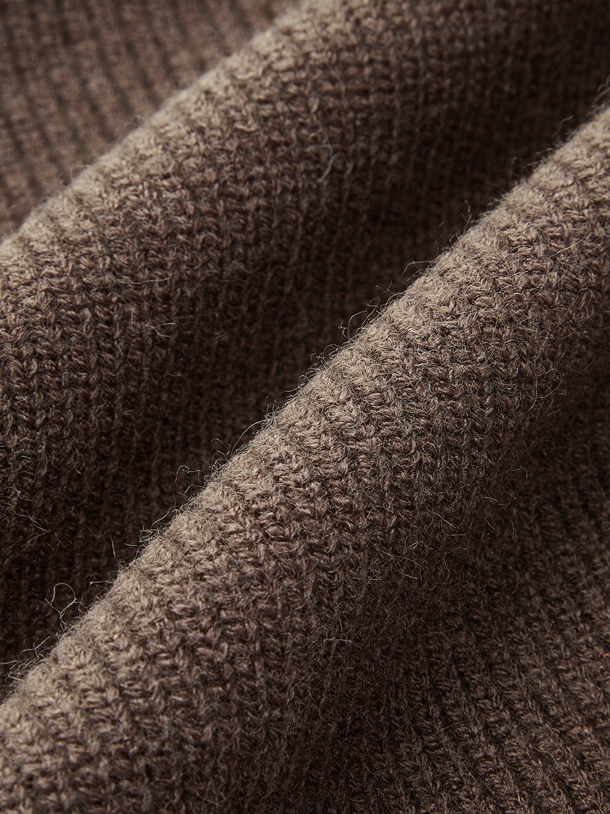 Women ribbed cutout colorblock sweater in dark brown and grey knit