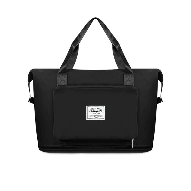 Travel Bag | Foldable, Expandable | Shoe Compartment, Luggage Attachable