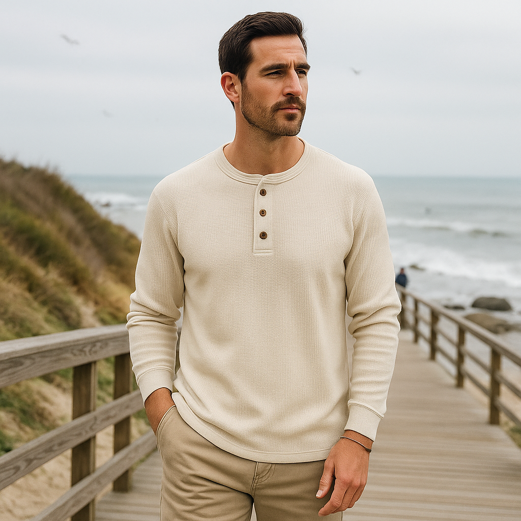 Classic Men's Long-Sleeve Sweater - Crewneck - Soft Knit - Warm