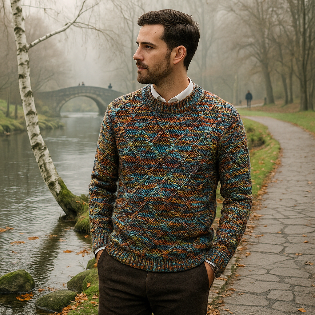 Elegant Unique Men's Jumper - Classic Knitwear - Timeless Style