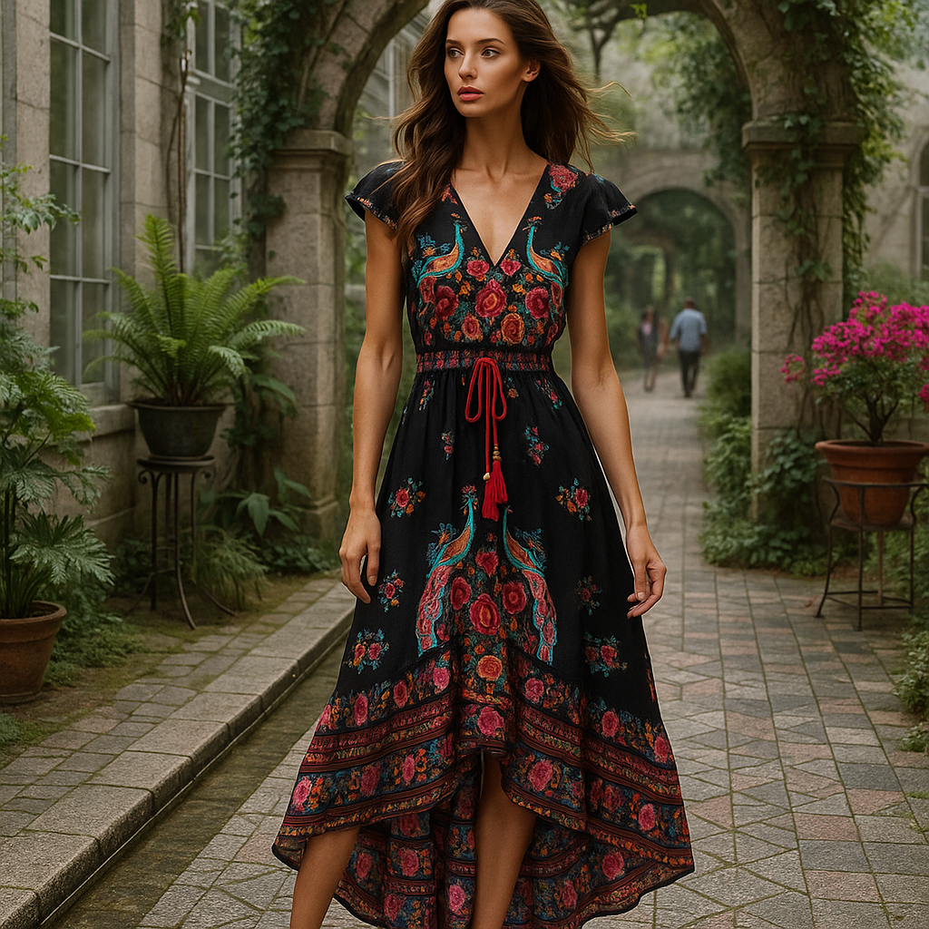 Maxi Evening Dress | Floral Boho, Flowy Style | Summer Wear