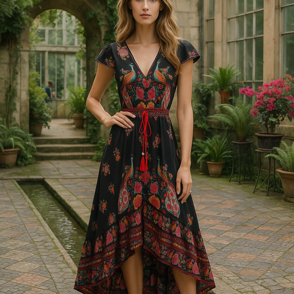 Maxi Evening Dress | Floral Boho, Flowy Style | Summer Wear