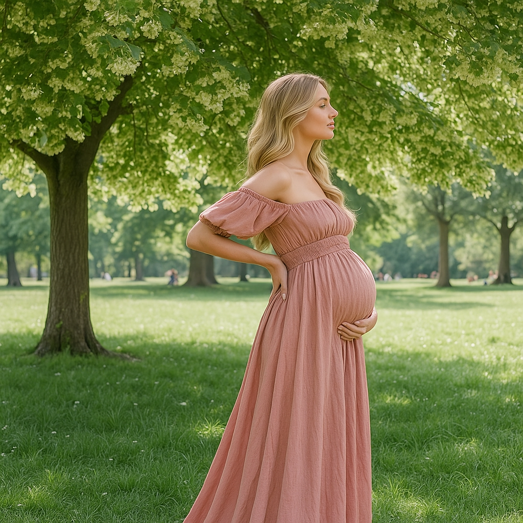 Maternity Evening Dress | Off Shoulder, Elegant Fit | Formal Wear