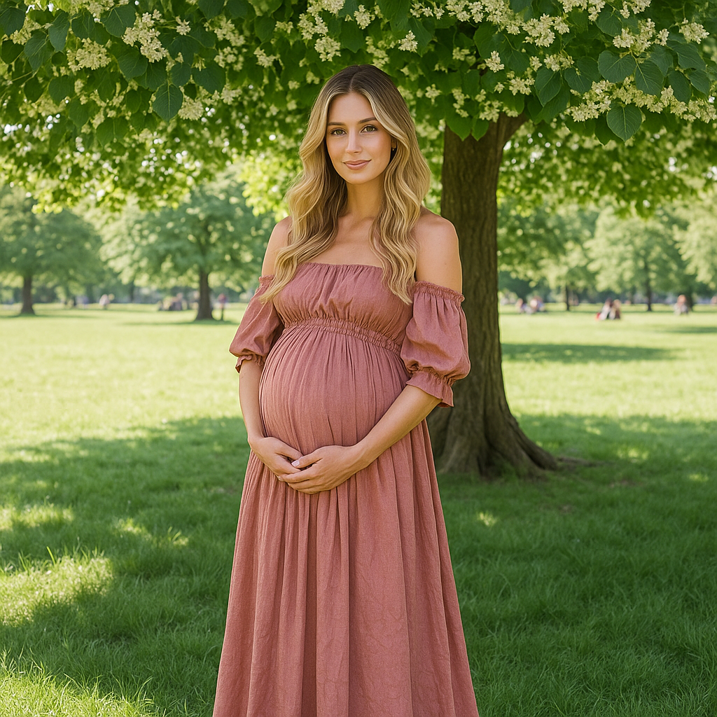 Maternity Evening Dress | Off Shoulder, Elegant Fit | Formal Wear