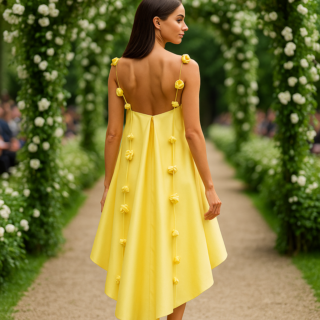 Prom Dress | Satin Yellow Evening Dress | Women's Formal Wear