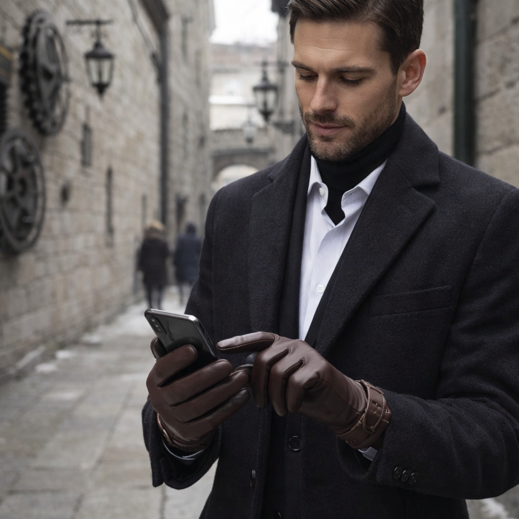 Men’s Gloves | Thermal Touchscreen | Luxury Soft Warm Style Men’s Gloves | Touchscreen Warm | Thermal Luxury Soft Fit