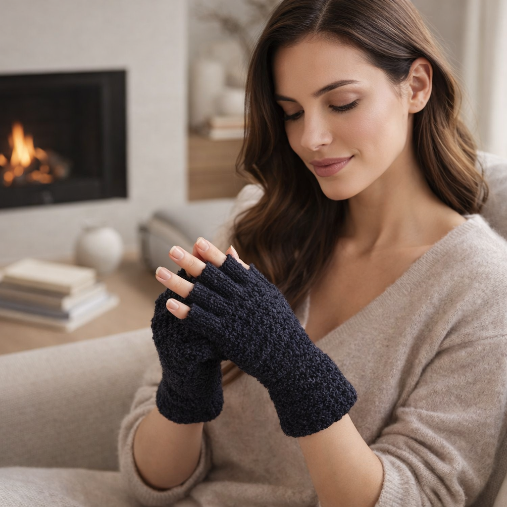 Winter Knit Half-Finger Touchscreen Unisex Gloves