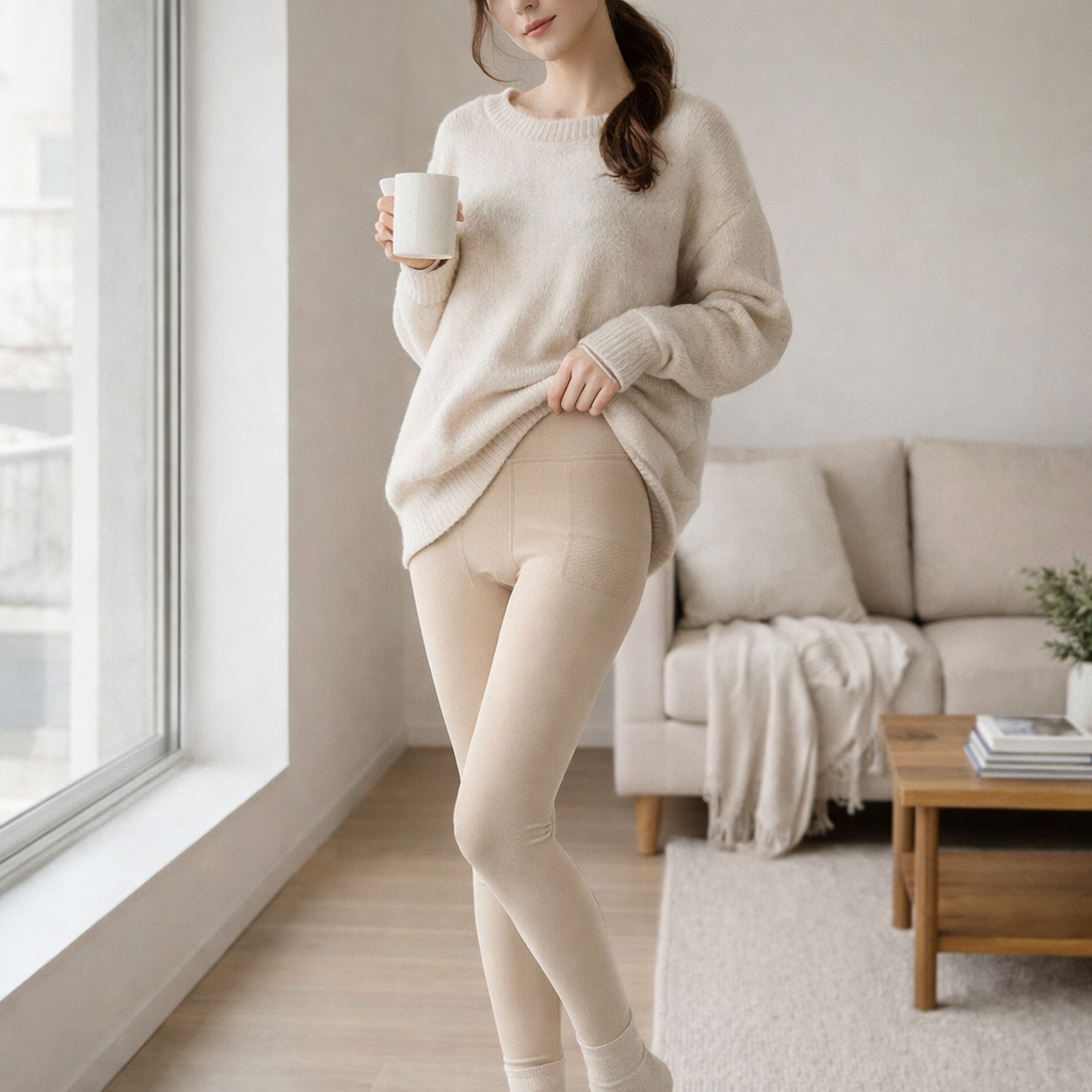 Thermal Leggings | Women, High Waisted, Velvet | Warm, Winter Wear