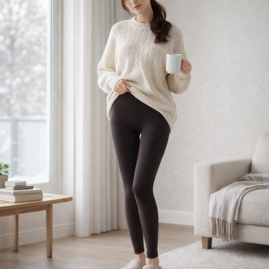 Thermal Leggings | Women, High Waisted, Velvet | Warm, Winter Wear