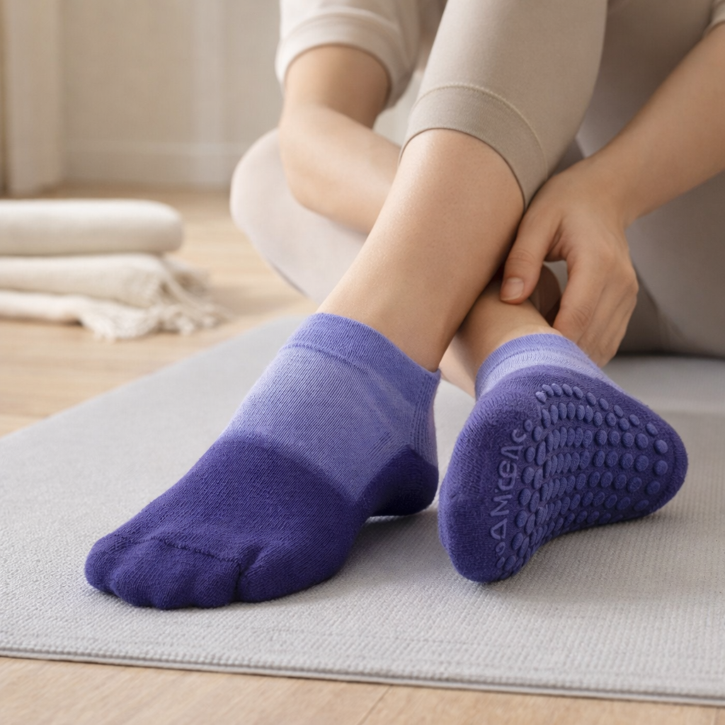 Pilates Yoga Socks | Women's, Non Slip, Cotton | Breathable Comfort