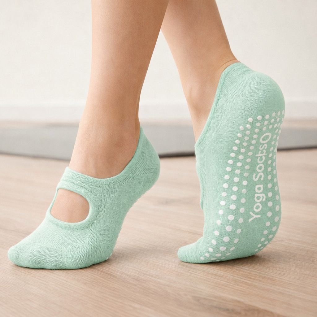 Non Slip Pilates Socks | Women's, Cotton, Soft | Grip Comfort