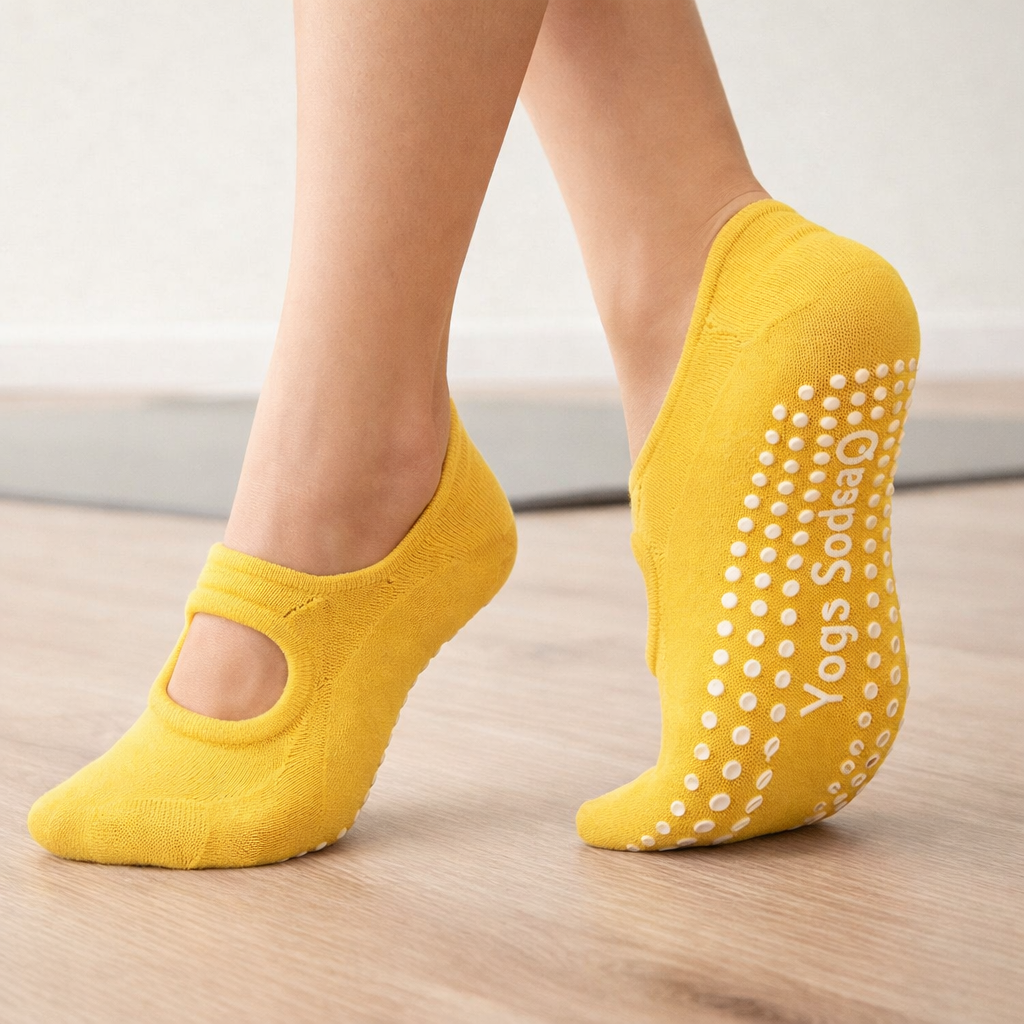 Non Slip Pilates Socks | Women's, Cotton, Soft | Grip Comfort