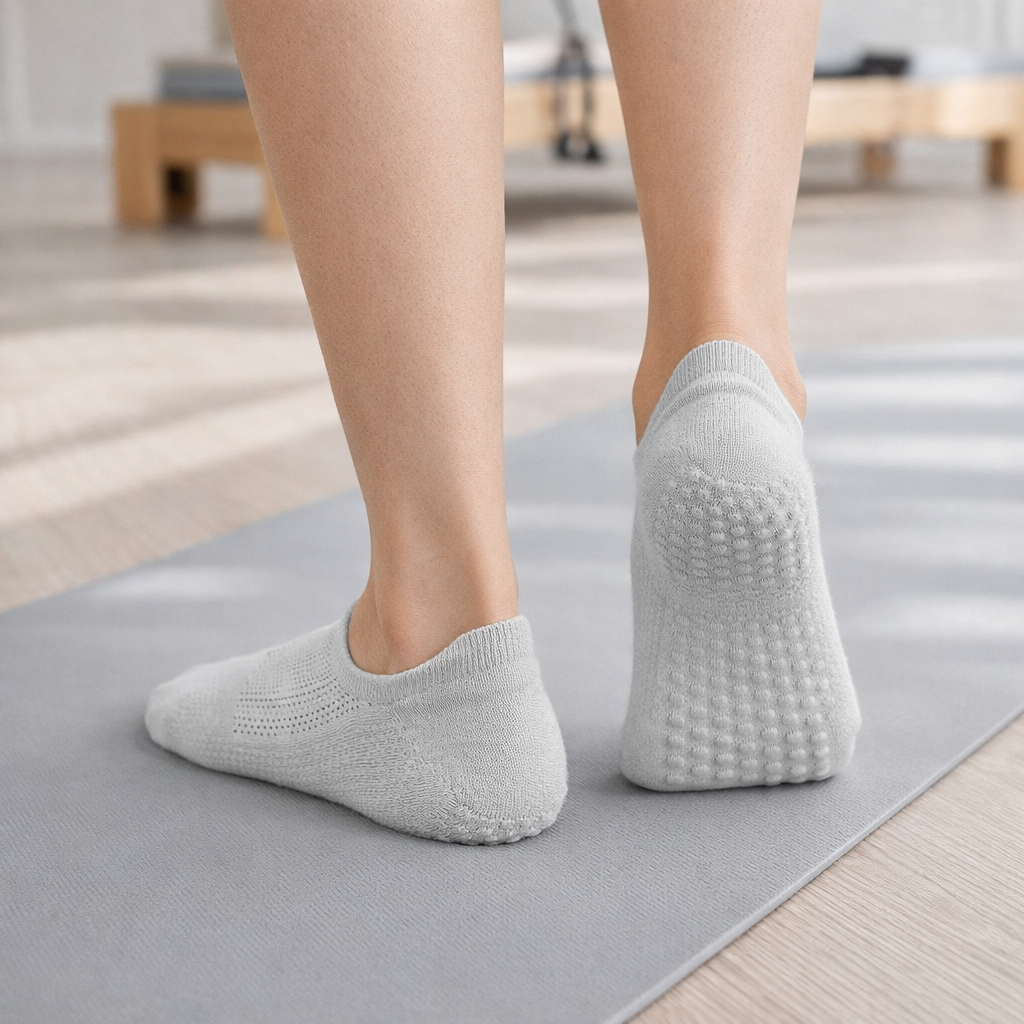 Grip Socks | Women Pilates Socks, Low Cut | Breathable Mesh