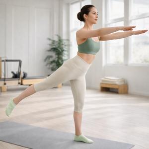 Grip Socks | Women Pilates Socks, Low Cut | Breathable Mesh