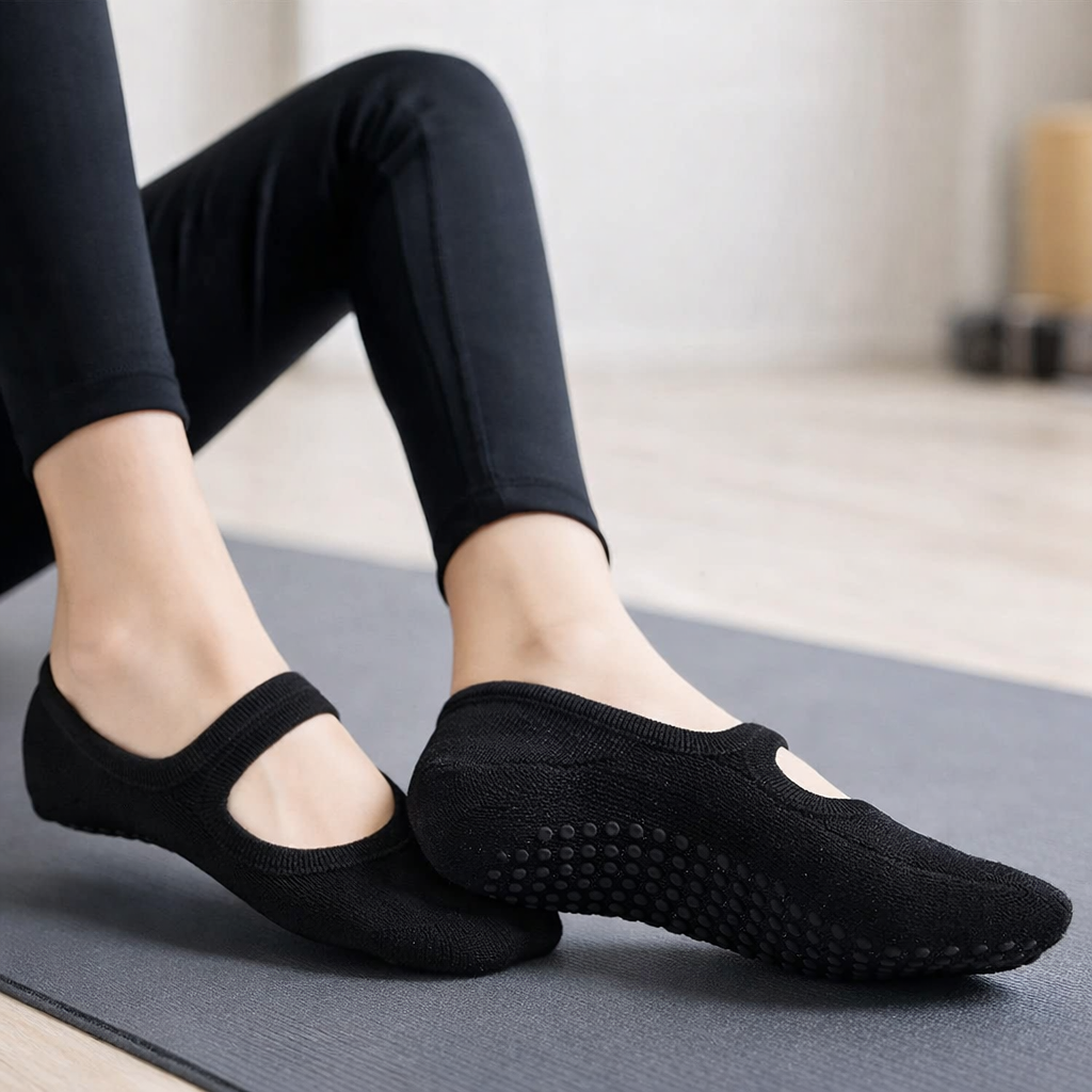 Pilates Socks | Plus Size, Non Slip Grip | Multi Color, Yoga Use