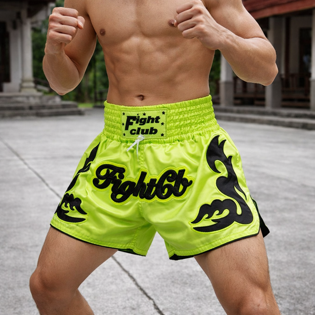 Muay Thai Shorts | Men's, Satin, Lightweight | Embroidered Style