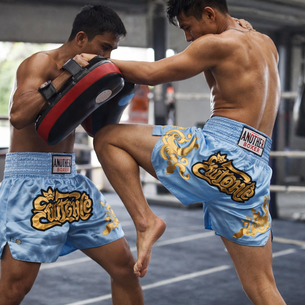 Muay Thai Shorts | Men's, Satin, Embroidered | Training Fightwear